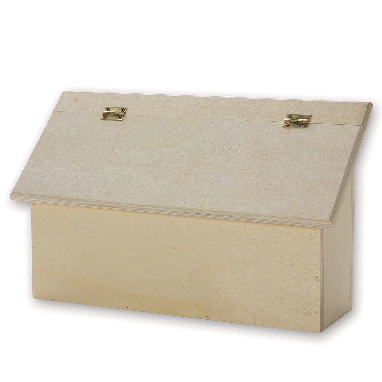 Unfinished Wood Letter/Mail Box. Fully Assembled & Ready to Decorate With Paint, Stain, Markers & More, Great For Kids Play Mailbox, Sandpaper Included